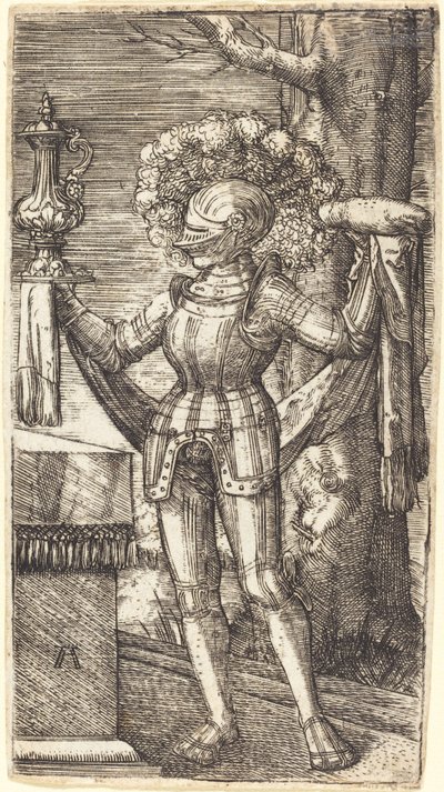 Knight in Armour with Bread and Wine by Albrecht Altdorfer