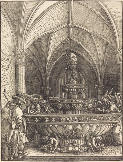 The Rest on the Flight into Egypt at a Fountain by Albrecht Altdorfer