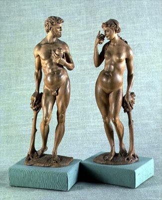 Adam and Eve, a pair of statues by Albrecht Dürer