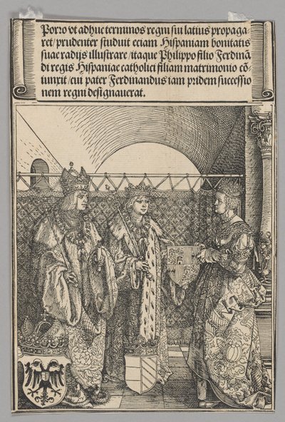 Betrothal of Phillipp with Johanna, plate 15 from Historical Scenes from the Life of Emperor Maximilian I from the Triumphal Arch by Albrecht Dürer