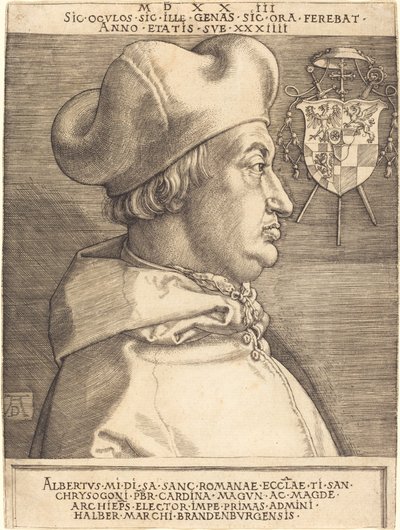 Cardinal Albrecht of Brandenburg ("Large Cardinal") by Albrecht Dürer