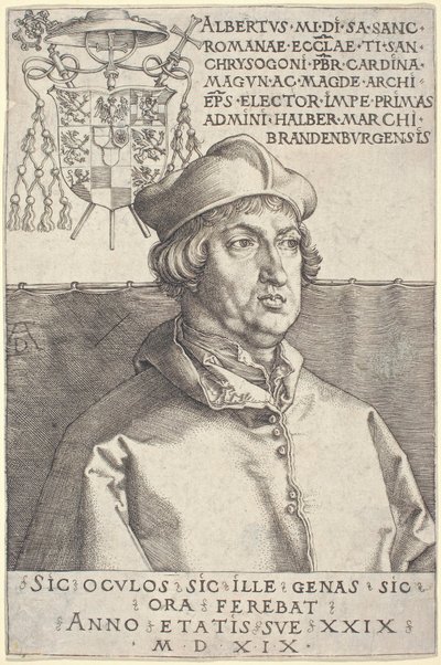 Cardinal Albrecht of Brandenburg (Small Cardinal) by Albrecht Dürer