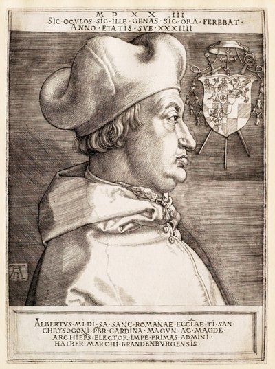 Cardinal Albrecht of Brandenburg (The Large Cardinal) by Albrecht Dürer