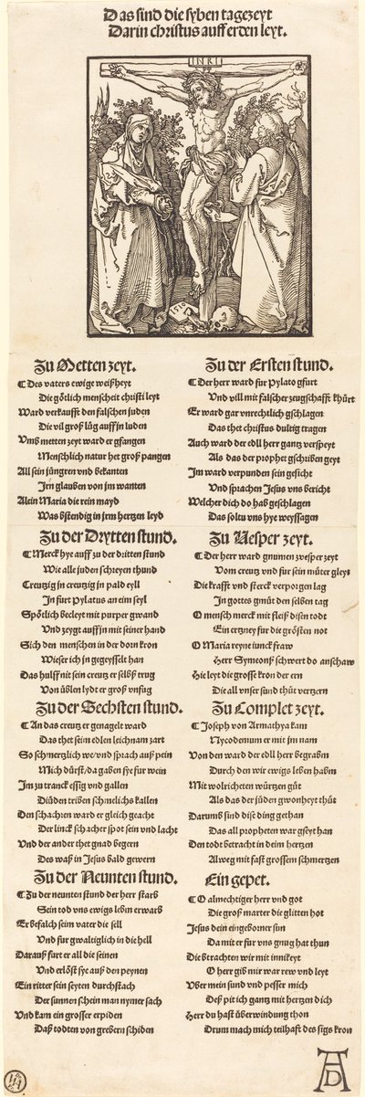 Christ on the Cross with Mary and Saint John by Albrecht Dürer
