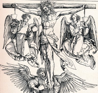 Christ on the Cross with Three Angels by Albrecht Dürer
