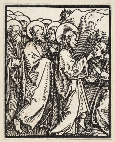 Christ Healing a Blind Man (from: Postilla, 43 Woodcuts) by Albrecht Dürer