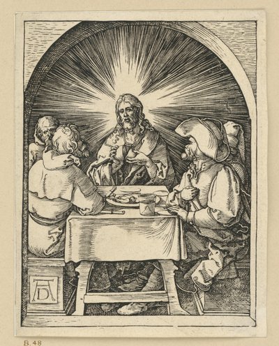 Christ at Emmaus (Small Passion) by Albrecht Dürer