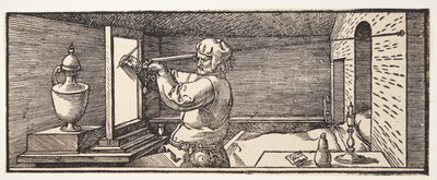 Draftsman Drawing a Vase by Albrecht Dürer