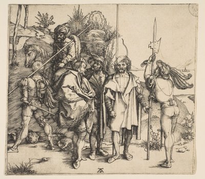 Five Foot Soldiers and a Mounted Turk, ca. 1495 by Albrecht Dürer