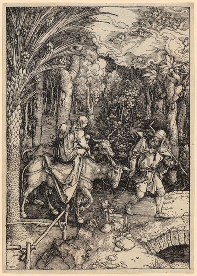 Flight into Egypt, Plate 14 from the Series "The Life of Mary" by Albrecht Dürer