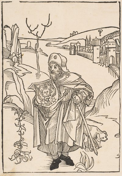 Gerson as a Pilgrim (frontispiece to Gersonis Opera) by Albrecht Dürer