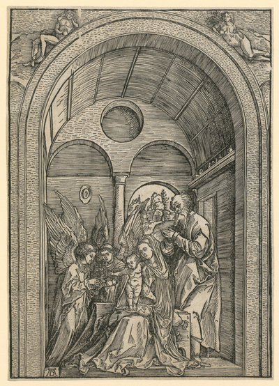 Holy Family with Two Angels in the Vault by Albrecht Dürer