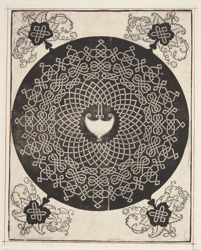 Interlaced Cord Pattern with Heart-Shaped Center by Albrecht Dürer