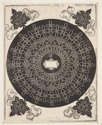 Interlaced Cord Pattern with Oblong Shield by Albrecht Dürer