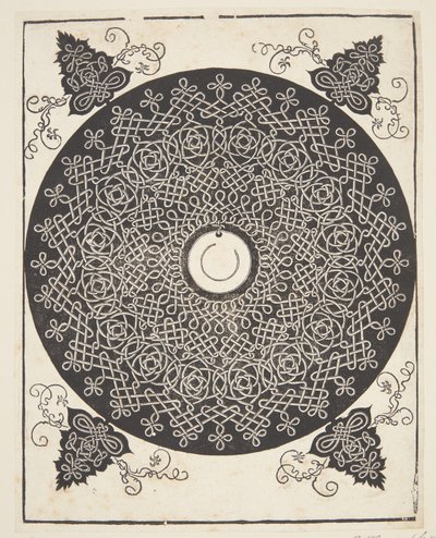 Interlaced Cord Pattern with white medallion by Albrecht Dürer