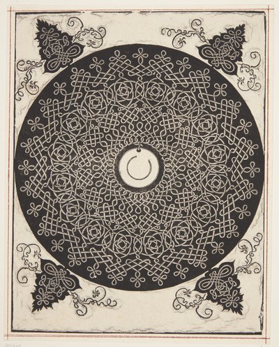 Interlaced Cord Pattern with White Medallion by Albrecht Dürer