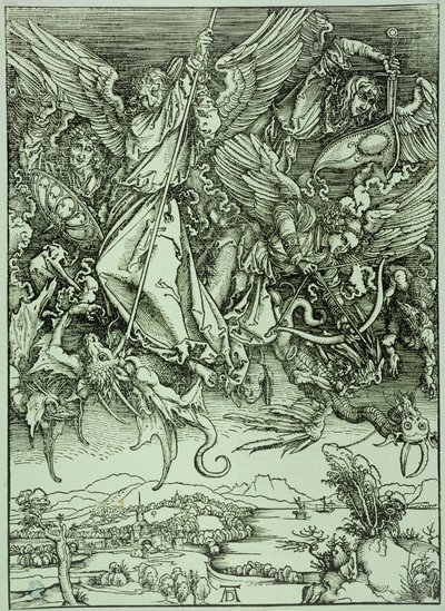 The Apocalypse (Latin Edition): Saint Michael Overcoming the Dragon (Bartsch 72) by Albrecht Dürer