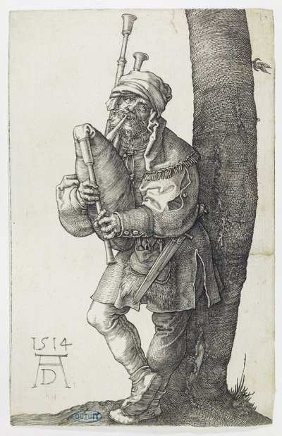 The Bagpipe Player (Bartsch 91) by Albrecht Dürer