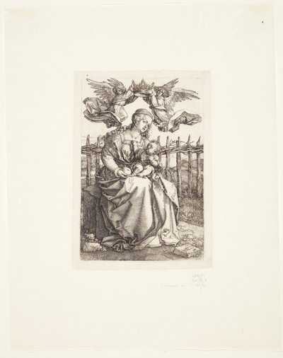 Madonna Crowned by Two Angels by Albrecht Dürer