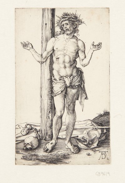 Man of Sorrows with Hands Raised by Albrecht Dürer