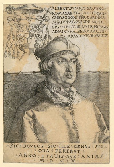 Portrait of Cardinal Albrecht of Brandenburg by Albrecht Dürer
