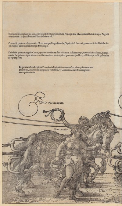 Providentia, sheet 3 from the series "The Great Triumphal Chariot" by Albrecht Dürer