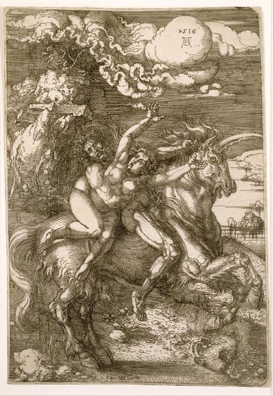 Rape of Proserpina (Abduction on a Unicorn) by Albrecht Dürer