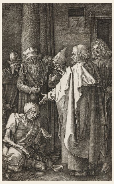 S. Peter and S. John Healing the Lame at the Gate of the Temple by Albrecht Dürer