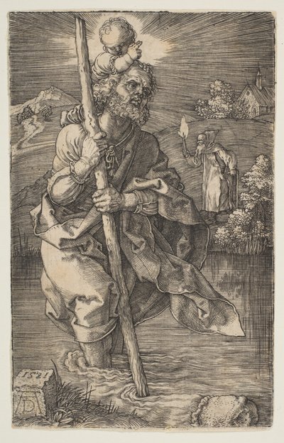 Saint Christopher Facing Right by Albrecht Dürer
