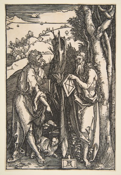 Saint John the Baptist and Saint Onuphrius by Albrecht Dürer