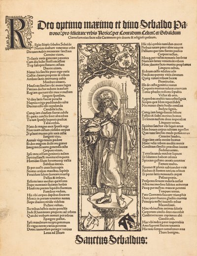 Saint Sebaldus Standing on a Column by Albrecht Dürer