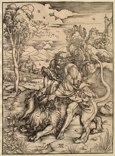 Samson Fighting with the Lion by Albrecht Dürer