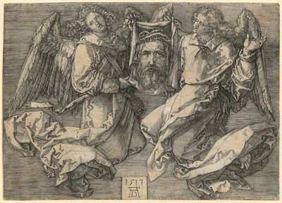 Sweat Cloth Held by Two Angels by Albrecht Dürer