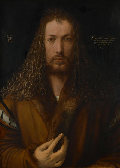 Self-Portrait in Fur Coat by Albrecht Dürer