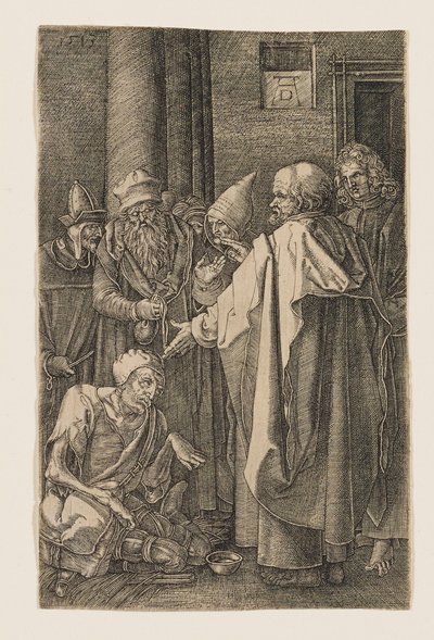 St. Peter and St. John Healing the Cripple at the Temple Gate by Albrecht Dürer