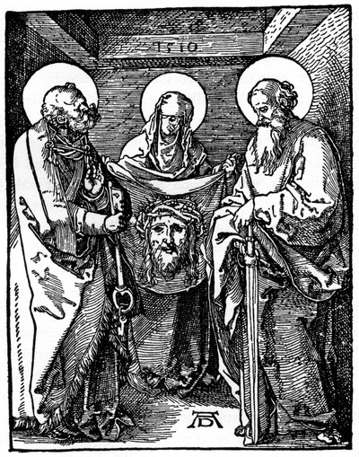St Veronica with the Sudarium Between St Peter and Paul by Albrecht Dürer