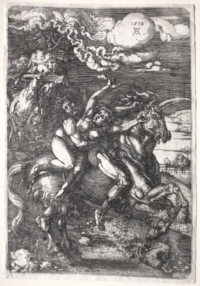 The Abduction on a Unicorn by Albrecht Dürer