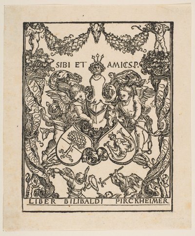 The Book Plate of Wilibald Pirckheimer by Albrecht Dürer