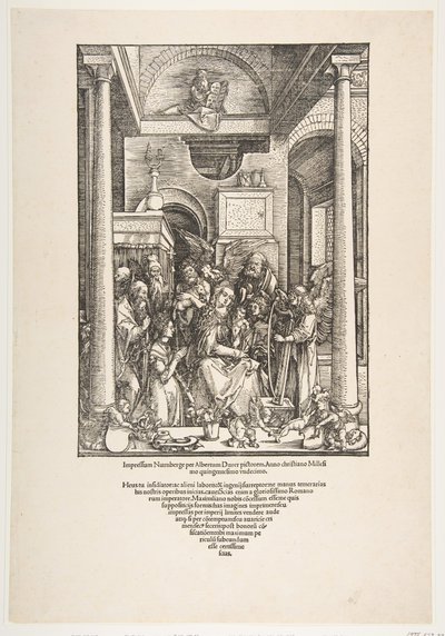 The Glorification of the Virgin, from The Life of the Virgin, Latin Edition by Albrecht Dürer