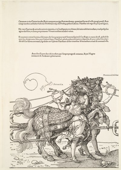 The Great Triumphal Chariot: Audatia and Magnanimitas by Albrecht Dürer