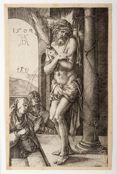 The Man of Sorrows by the Column with the Virgin and St. John from the Engraved Passion by Albrecht Dürer
