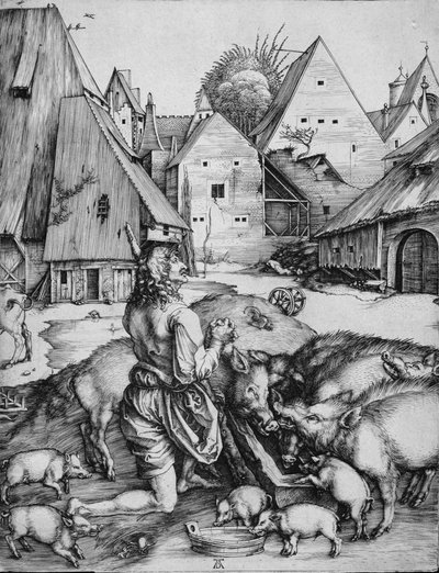 The Prodigal Son among the Swine by Albrecht Dürer