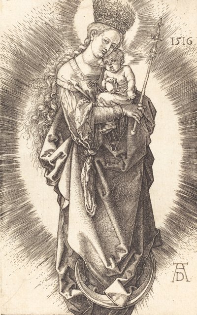 The Virgin and Child on a Crescent with a Sceptre and a Starry Crown, 1516 by Albrecht Dürer