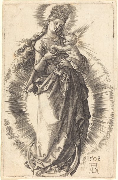 The Virgin and Child on a Crescent with a Starry Crown by Albrecht Dürer