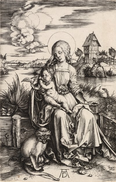 The Virgin and Child with the Monkey, c. 1498 by Albrecht Dürer