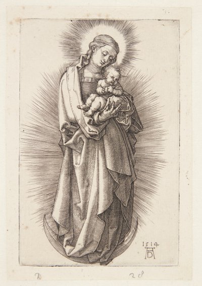The Virgin on the Crescent with a Diadem by Albrecht Dürer