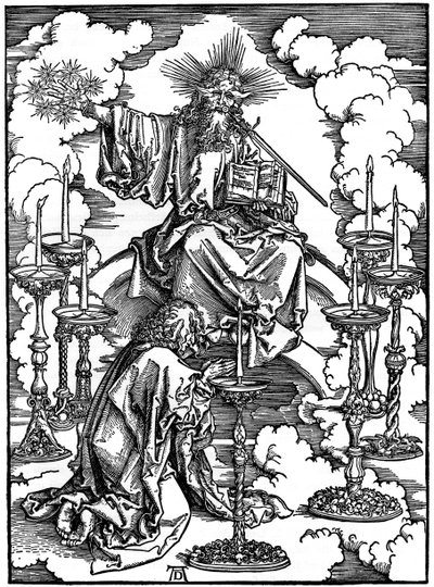 The Vision of The Seven Candlesticks from the Apocalypse by Albrecht Dürer