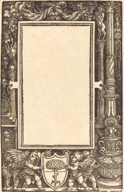 Title-Border with Putti Holding the Pirckheimer Arms by Albrecht Dürer
