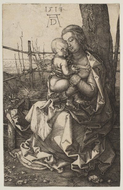 Virgin and Child Seated by a Tree by Albrecht Dürer