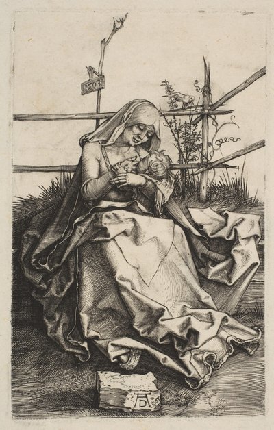 Virgin and Child on a Grassy Bench by Albrecht Dürer